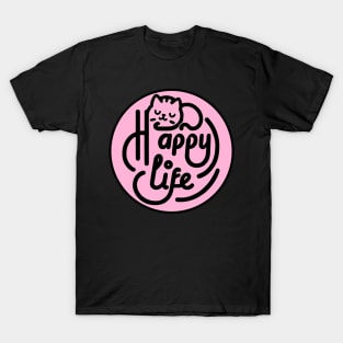 Happy Life Kitty T-Shirt